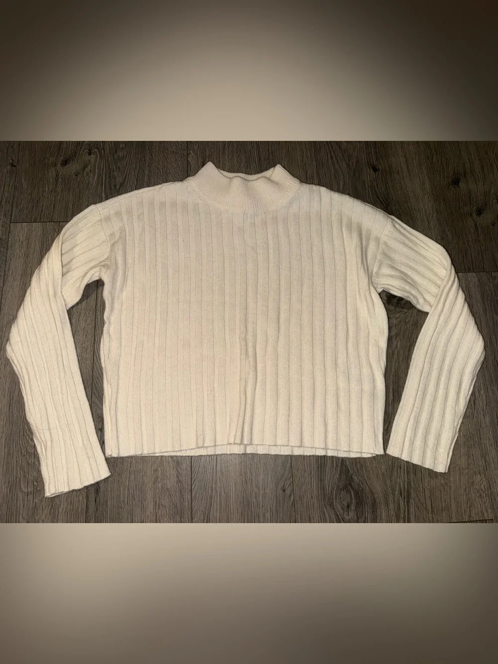 NWT Madewell Mockneck Crop wool blend Sweater size small